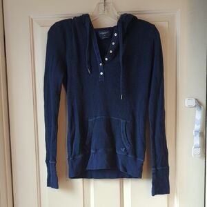 Navy Y2K Long Sleeve Top by American Eagle Outfitters